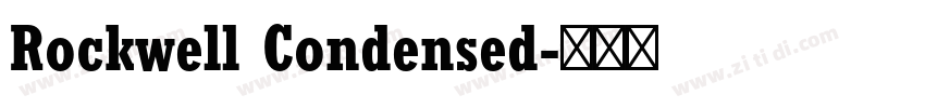 Rockwell Condensed字体转换
